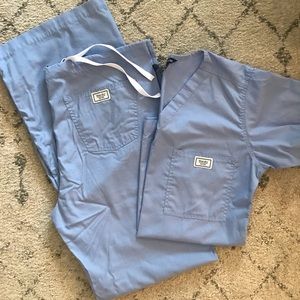 Blue Sky Scrubs Ciel Blue Custom Pants/Top XS Tall
